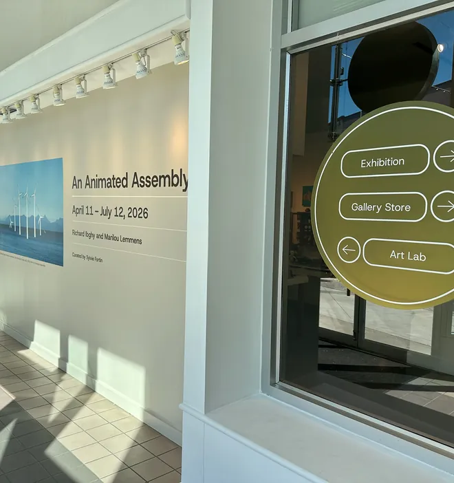Gallery exhibition wayfinding
